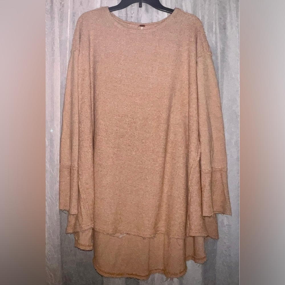 Free People Franny Pullover Honey Ginger size small (oversized) EUC - Picture 5 of 10